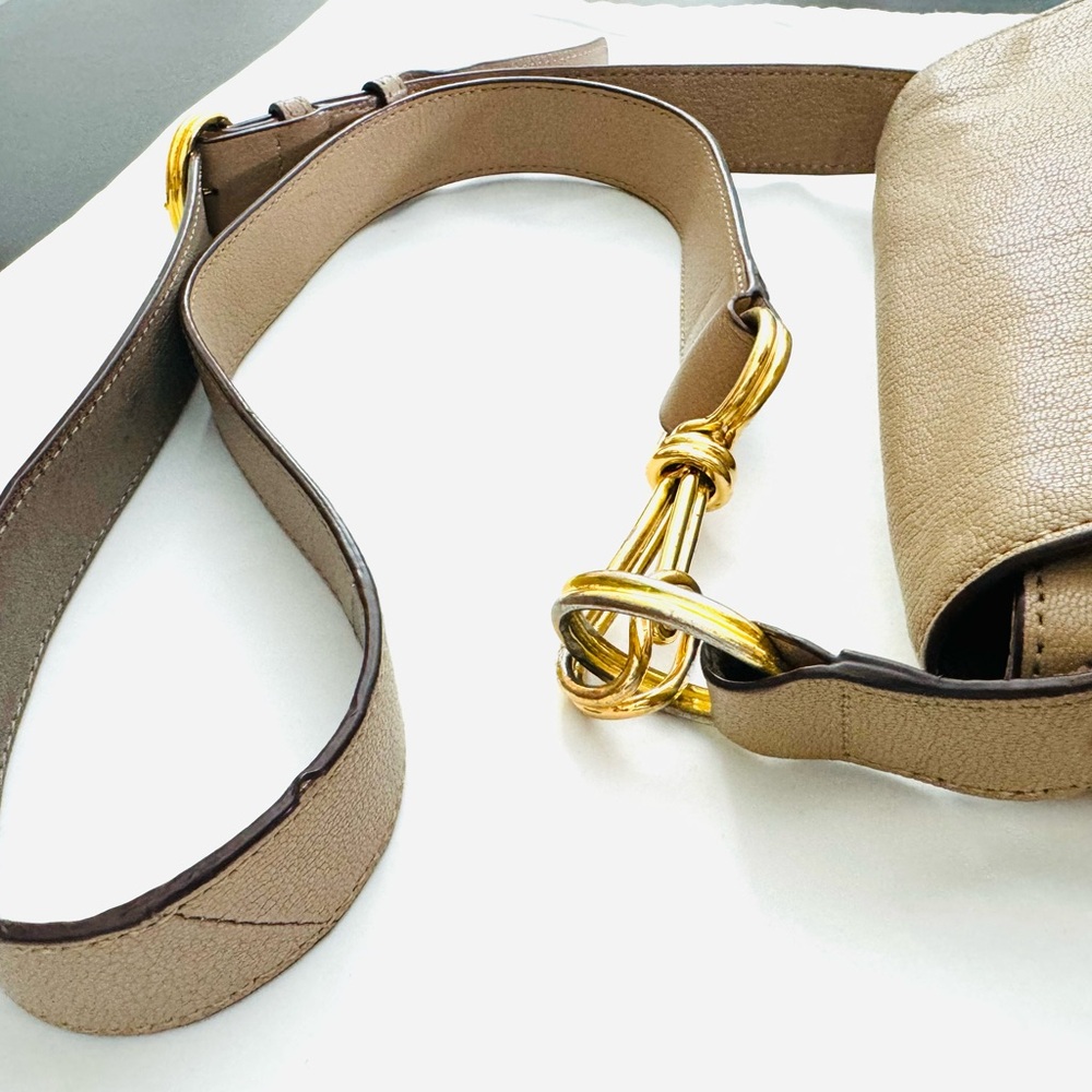 DKNY Beige Crossbody Bag with Gold Accents - Picture 7 of 16